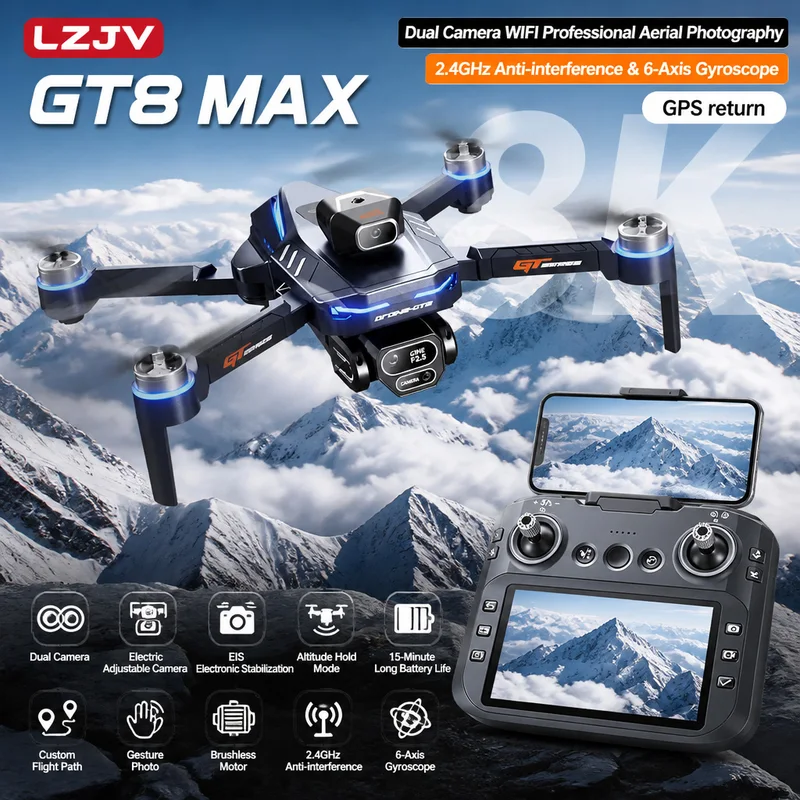 GT8 Max Foldable Drone 8K HD P - Drone Gps Module review and price